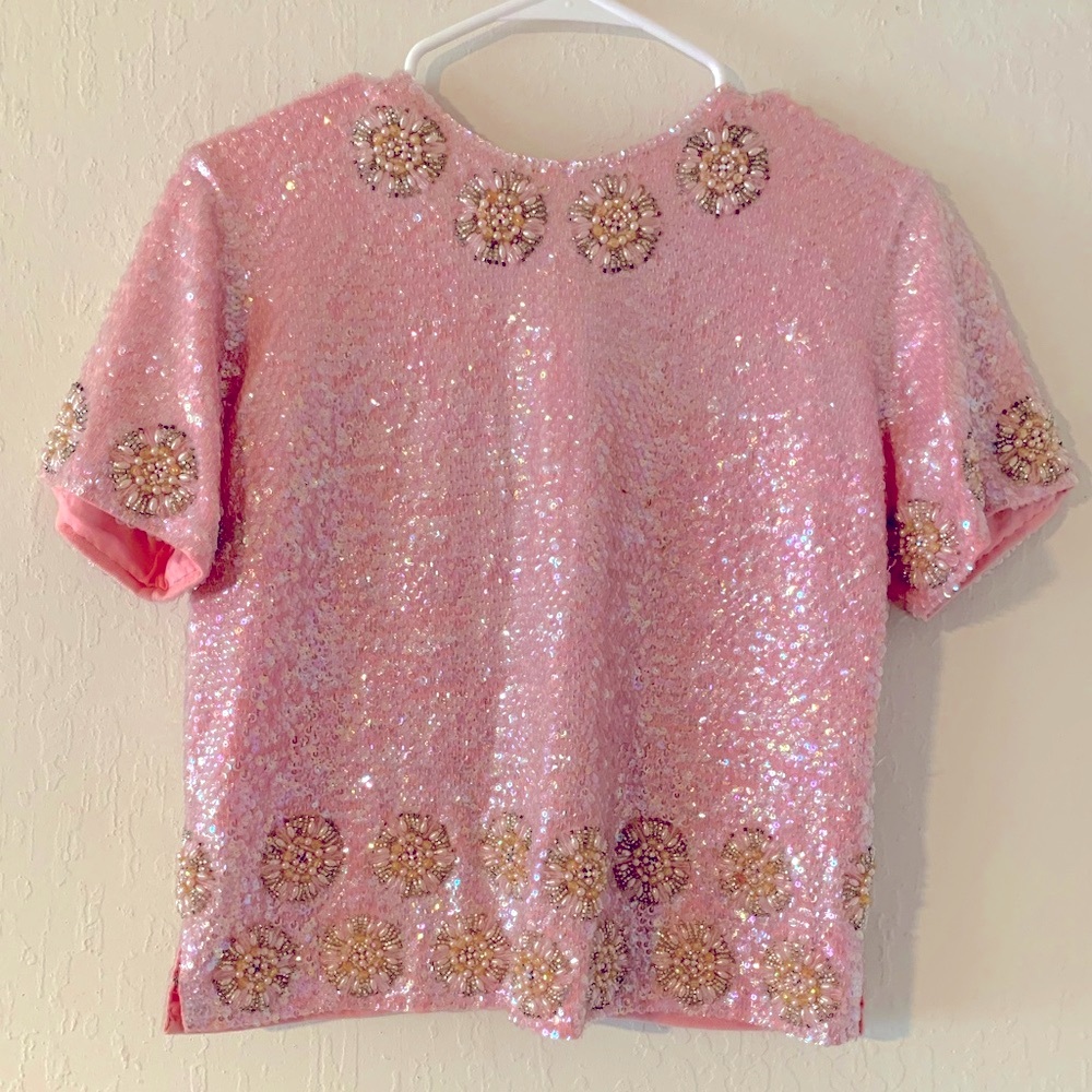 Vintage sequin and beaded top